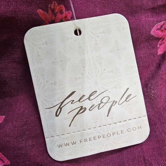 Floral Wrap Ruffle Blouse V-Neck Long Sleeve Sheer Tie Waist Women's Top Size S - Picture 10 of 14